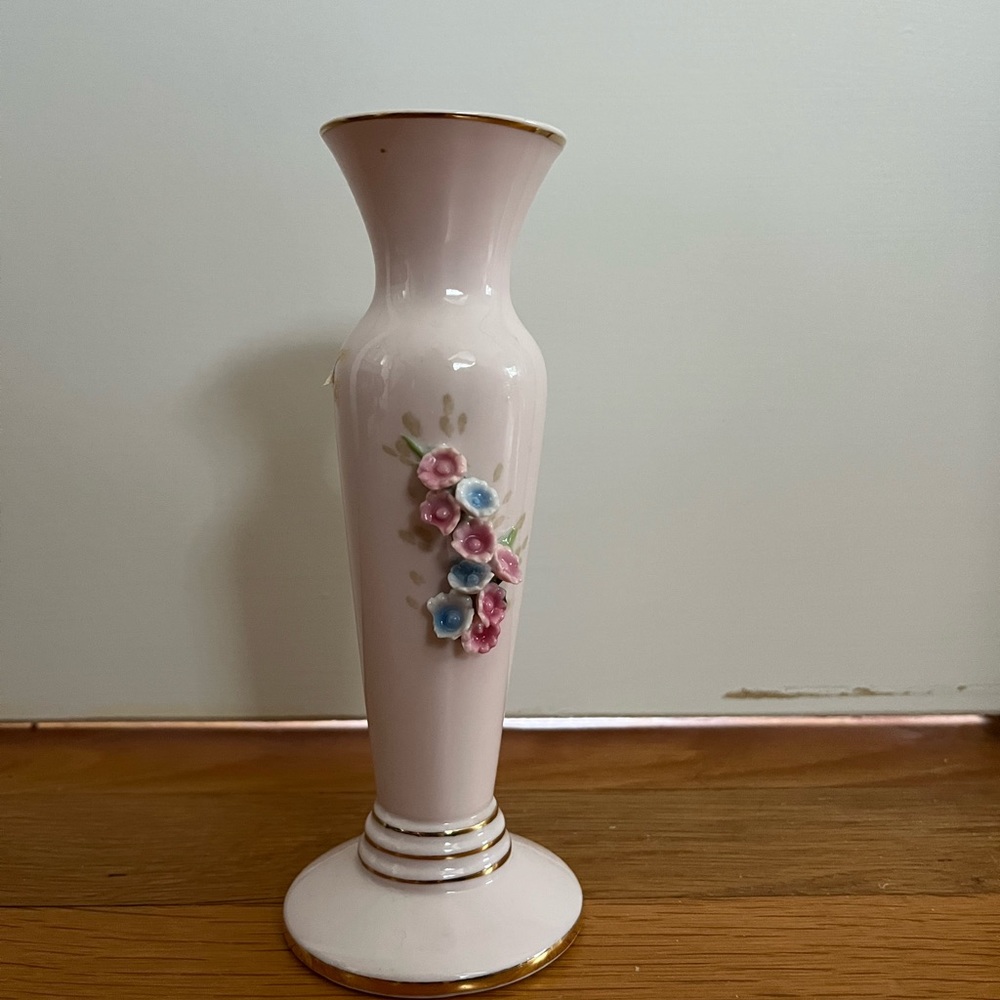 Lefton China Soft Pink Vase